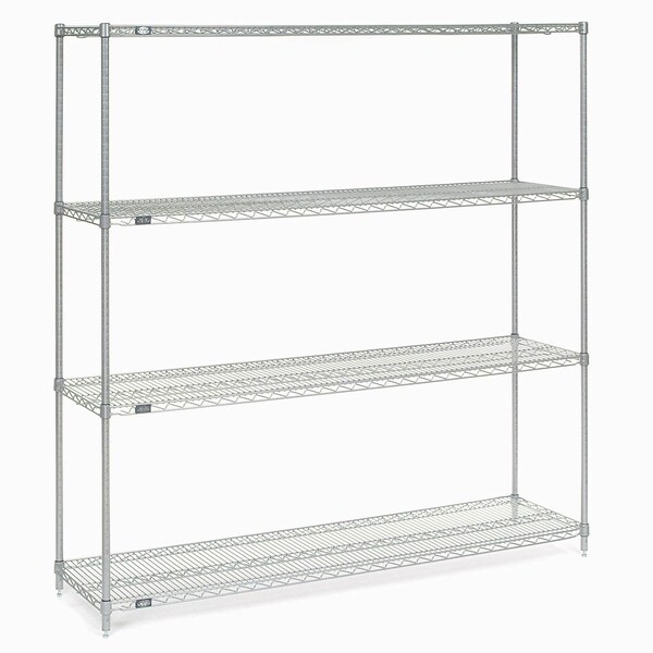 Nexel Chrome Wire Shelving, 72W x 21D x 74H 21727C - main